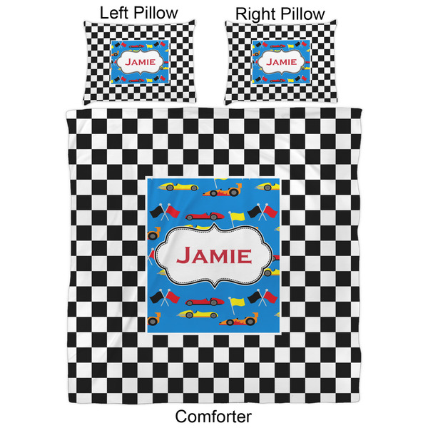 Checkers & Racecars Comforter Set - Queen - Approval