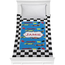 Checkers & Racecars Comforter - Twin (Personalized)
