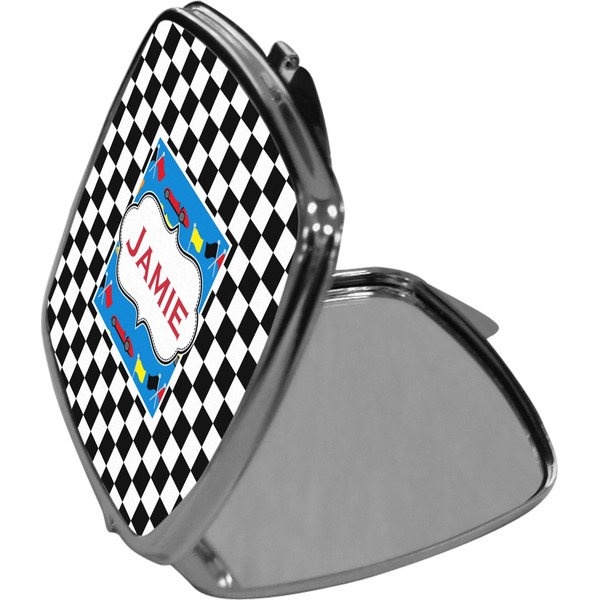 Checkers & Racecars Compact Mirror (Side View)