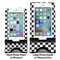 Checkers & Racecars Compare Phone Stand Sizes - with iPhones