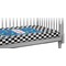 Checkers & Racecars Crib 45 degree angle - Fitted Sheet
