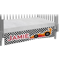 Checkers & Racecars Crib Skirt (Personalized)