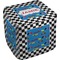Checkers & Racecars Cube Poof Ottoman (Top)