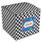 Checkers & Racecars Cube Favor Gift Box - Front/Main