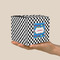 Checkers & Racecars Cube Favor Gift Box - On Hand - Scale View