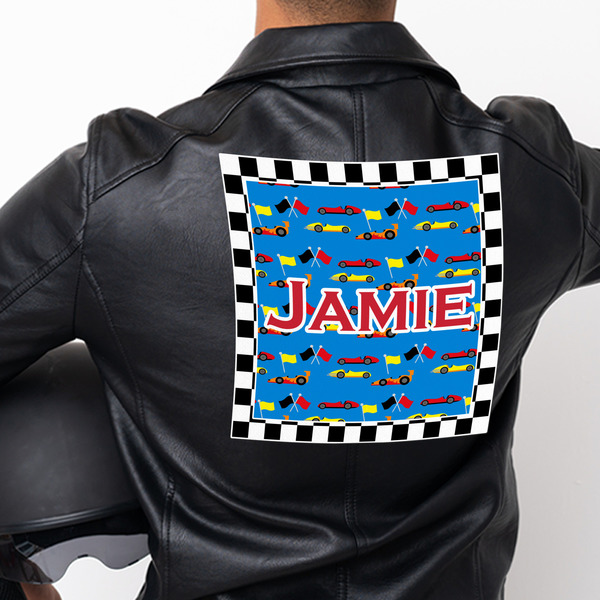 Checkers & Racecars Custom Shape Iron On Patches - XXXL - APPROVAL