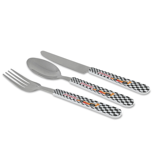 Checkers & Racecars Cutlery Set - MAIN