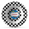 Checkers & Racecars Plastic Bowl - Microwave Safe - Composite Polymer (Personalized)