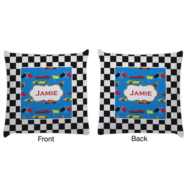 Checkers & Racecars Decorative Pillow Case - Approval