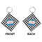 Checkers & Racecars Diamond Keychain (Front + Back)