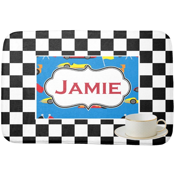 Checkers & Racecars Dish Drying Mat