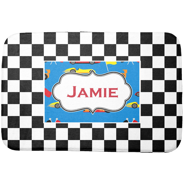Custom Checkers & Racecars Dish Drying Mat (Personalized)