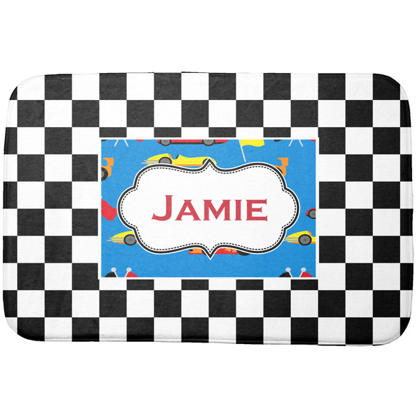 Custom Checkers & Racecars Dish Drying Mat (Personalized)