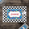 Checkers & Racecars Disposable Paper Placemat - In Context