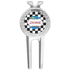 Checkers & Racecars Golf Divot Tool & Ball Marker (Personalized)