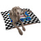Checkers & Racecars Dog Bed - Large LIFESTYLE