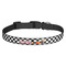 Checkers & Racecars Dog Collar - Medium - Front