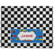 Checkers & Racecars Dog Food Mat - Large without Bowls