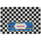 Checkers & Racecars Dog Food Mat w/ Name or Text
