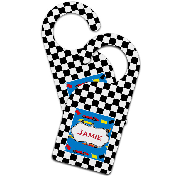 Checkers & Racecars Door Hanger - MAIN