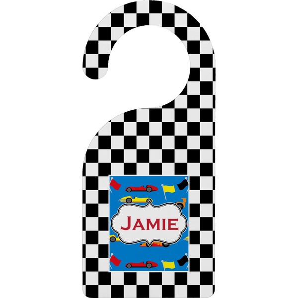 Custom Checkers & Racecars Door Hanger (Personalized)
