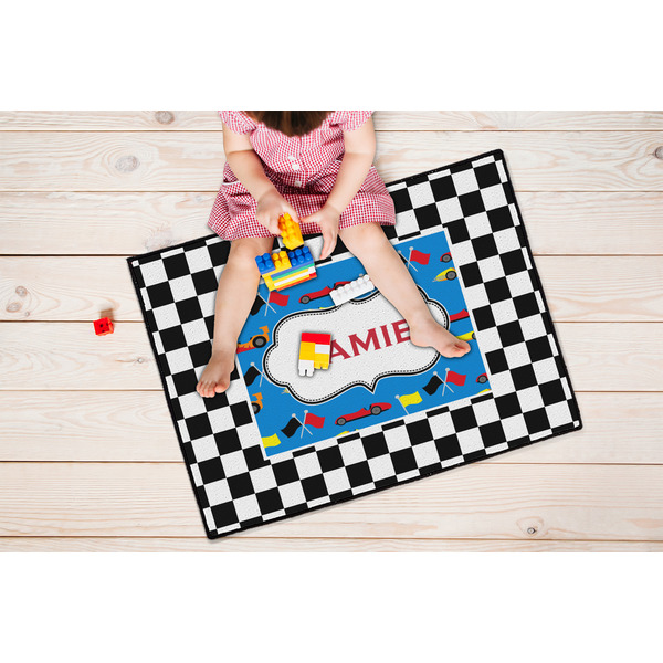 Checkers & Racecars Door Mats - LIFESTYLE kid