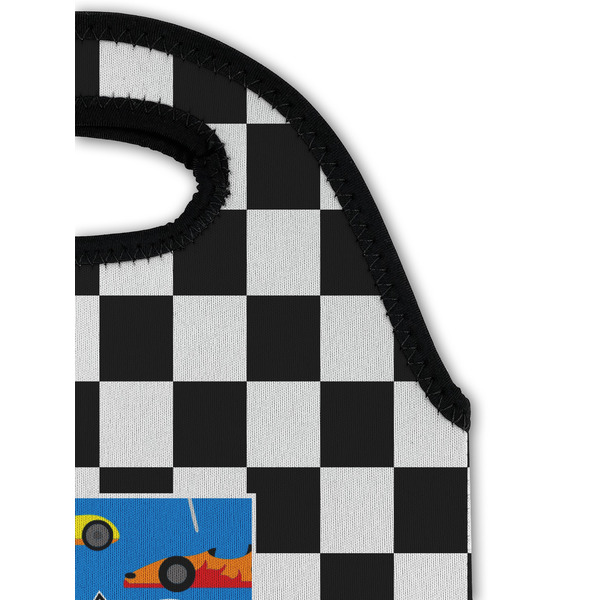 Checkers & Racecars Double Wine Tote - Detail 1 (new)