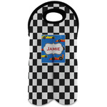 Checkers & Racecars Wine Tote Bag (2 Bottles) (Personalized)