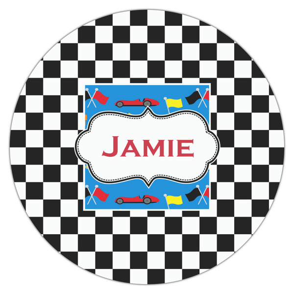 Checkers & Racecars Drink Topper - Large - Single