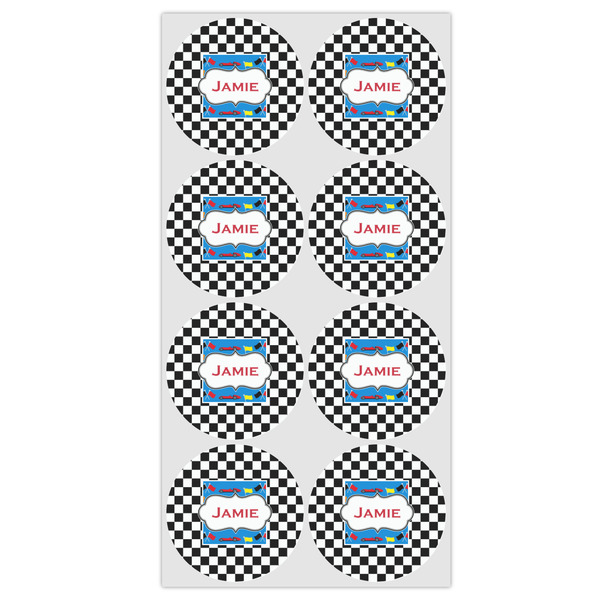 Checkers & Racecars Drink Topper - Medium - Set of 12