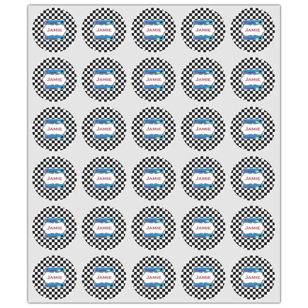 Checkers & Racecars Drink Topper - XSmall - Set of 30