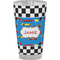 Checkers & Racecars Pint Glass - Full Color - Front View
