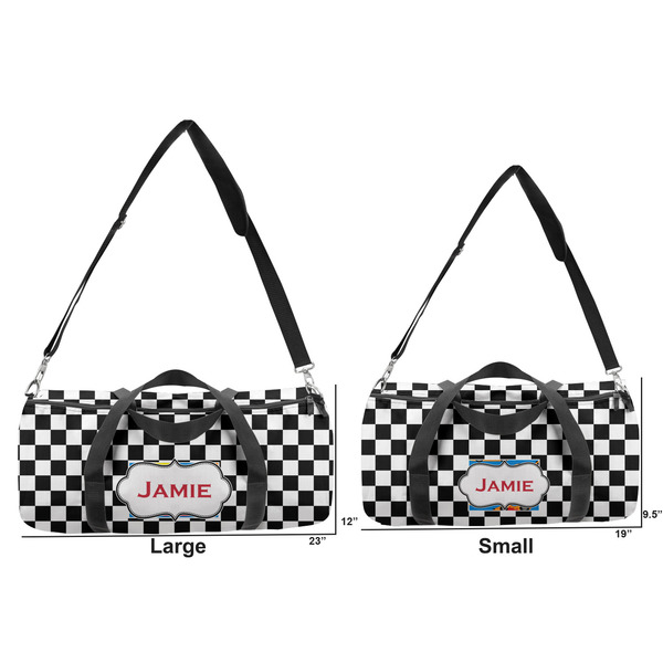 Checkers & Racecars Duffle Bag Small and Large
