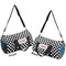 Checkers & Racecars Duffle bag large front and back sides