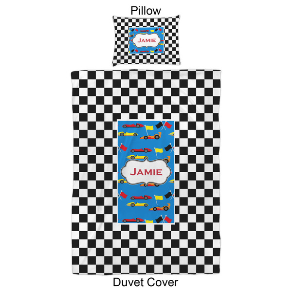 Checkers & Racecars Duvet Cover Set - Twin XL - Approval