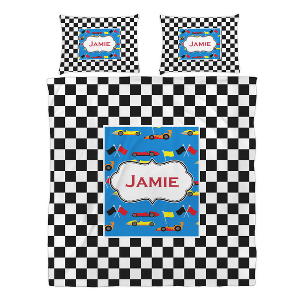 Checkers & Racecars Duvet cover Set - Queen - Alt Approval