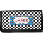 Checkers & Racecars Canvas Checkbook Cover (Personalized)