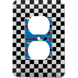 Checkers & Racecars Electric Outlet Plate