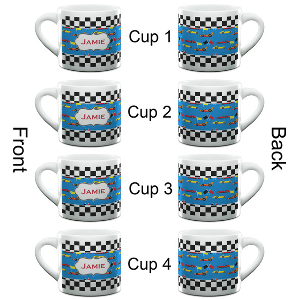 Checkers & Racecars Espresso Cup - 6oz (Double Shot Set of 4) APPROVAL