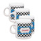 Checkers & Racecars Espresso Cup Group of Four Front