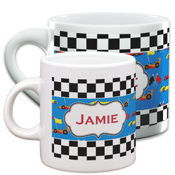 Checkers & Racecars Espresso Cup (Personalized)