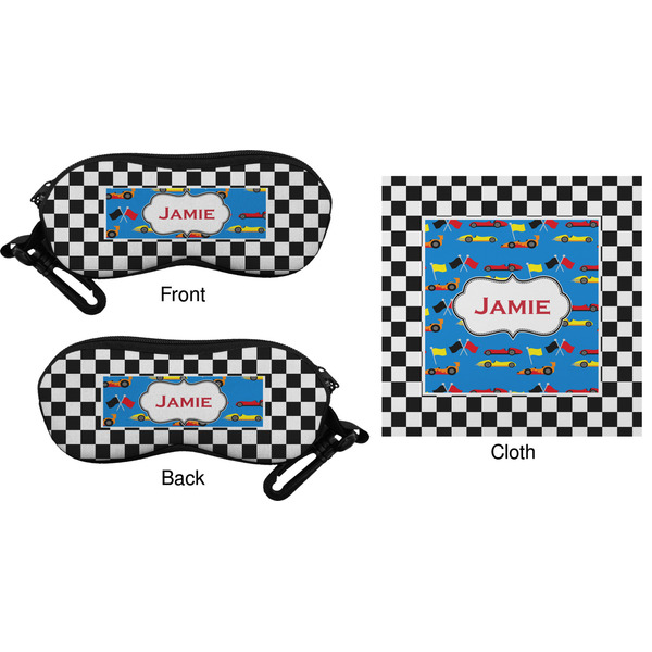 Checkers & Racecars Eyeglass Case & Cloth (Approval)