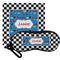 Checkers & Racecars Eyeglass Case & Cloth Set