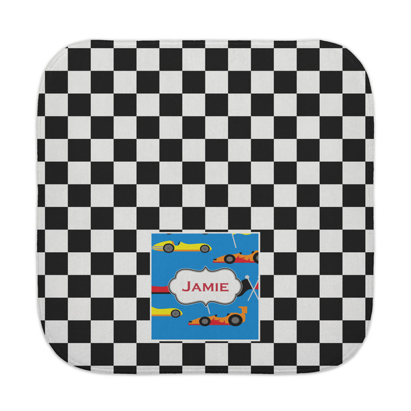 Custom Checkers & Racecars Face Towel (Personalized)