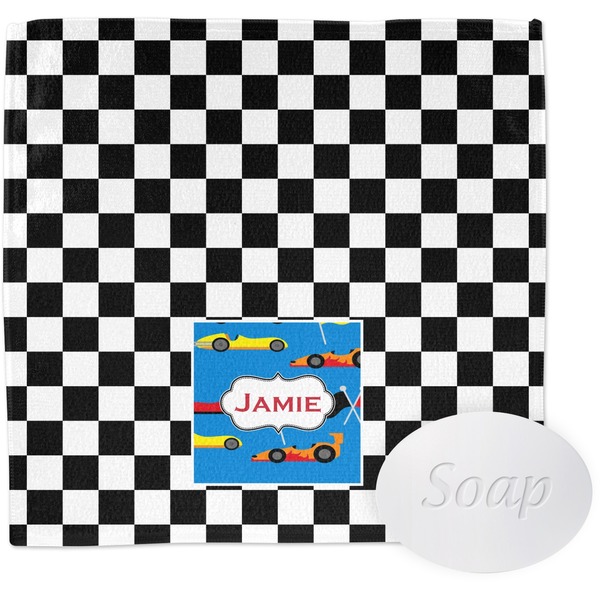 Checkers & Racecars Wash Cloth with soap