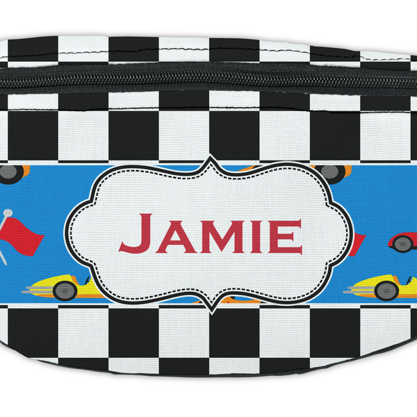 Checkers & Racecars Fanny Pack - Closeup