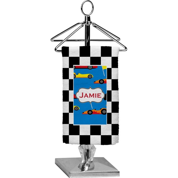 Custom Checkers & Racecars Finger Tip Towel - Full Print (Personalized)
