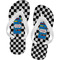 Checkers & Racecars Flip Flops