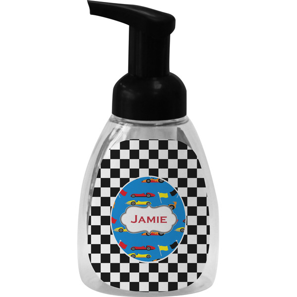 Checkers & Racecars Foam Soap Bottle