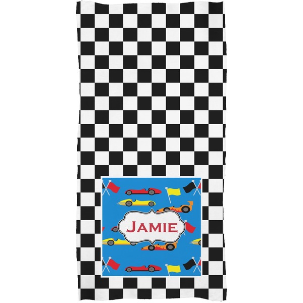 Checkers & Racecars Full Sized Bath Towel - Apvl